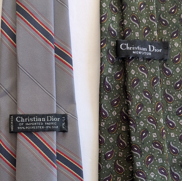 Christian Dior Set Of 2 Ties - Picture 8 of 10
